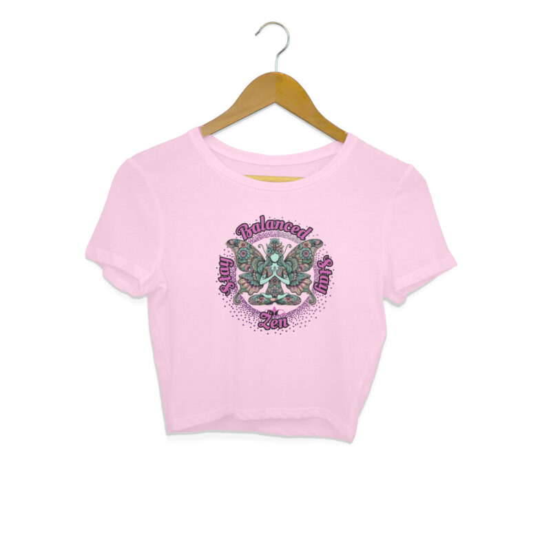 Stay Balanced, Stay Zen Crop Top – Women’s - Image 7