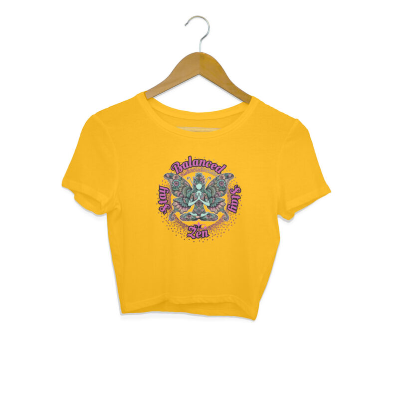 Stay Balanced, Stay Zen Crop Top – Women’s - Image 9