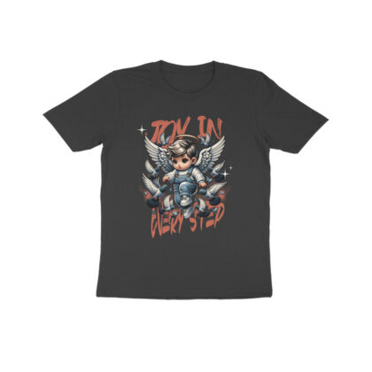 Joy In Every Step Kids Half Sleeve Round Neck T-Shirt