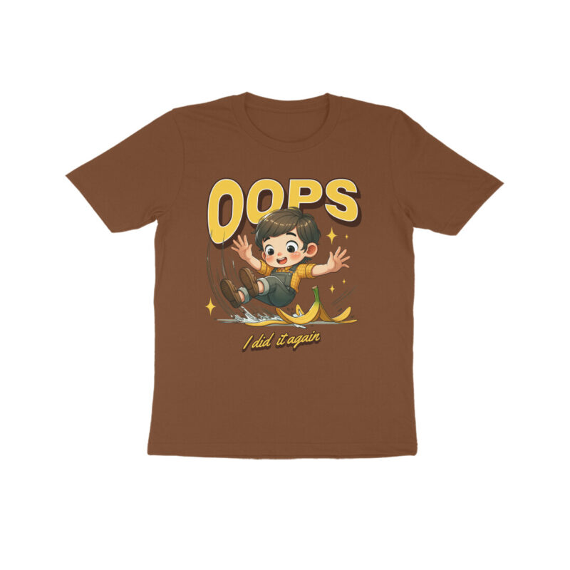 Oops I Did It Again - Kids Half Sleeve Round Neck T-Shirt | Playful & Comfy - Image 4