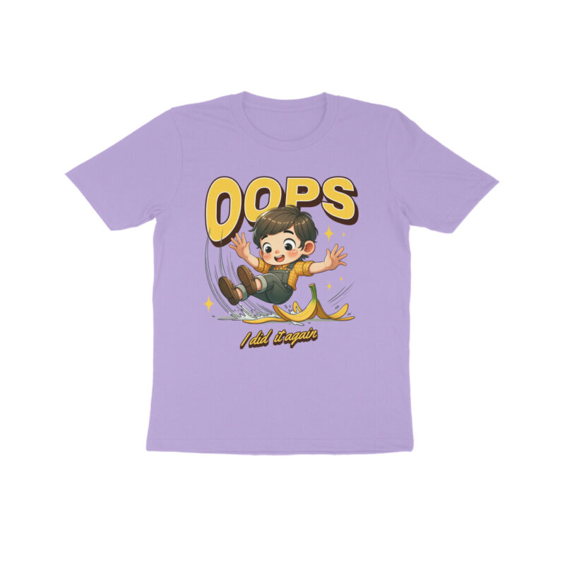 Oops I Did It Again - Kids Half Sleeve Round Neck T-Shirt | Playful & Comfy - Image 5