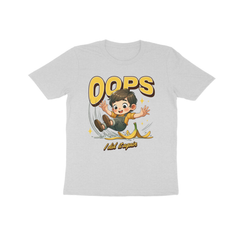 Oops I Did It Again - Kids Half Sleeve Round Neck T-Shirt | Playful & Comfy - Image 9