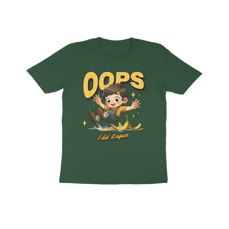 Oops I Did It Again - Kids Half Sleeve Round Neck T-Shirt | Playful & Comfy - Image 12