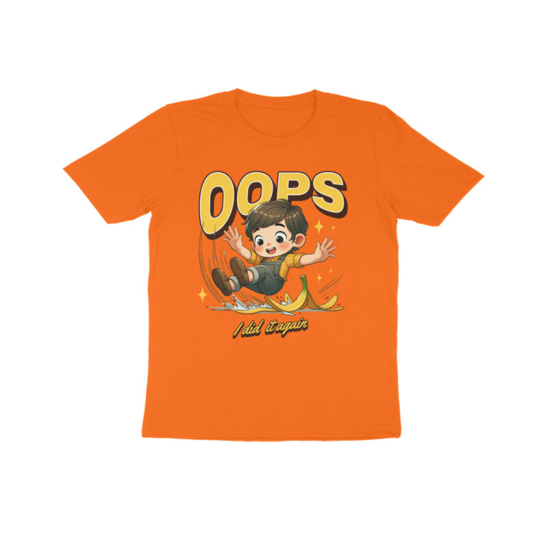 Oops I Did It Again - Kids Half Sleeve Round Neck T-Shirt | Playful & Comfy - Image 13