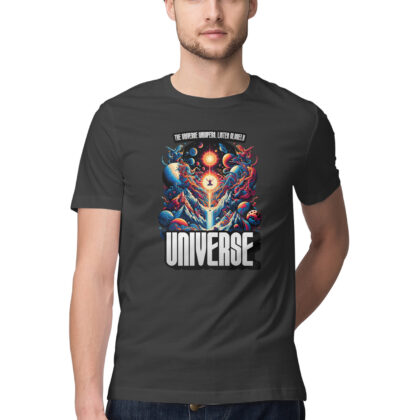 The Universe Whispers, Listen Closely - Men’s Half Sleeve T-Shirt | Cosmic Style