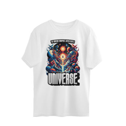 The Universe Whispers, Listen Closely - Men’s Oversized T-shirt | Comfortable and Inspirational