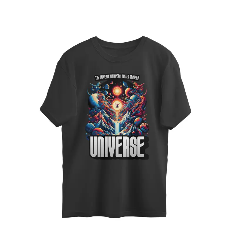 The Universe Whispers, Listen Closely - Men’s Oversized T-shirt | Comfortable and Inspirational - Image 4