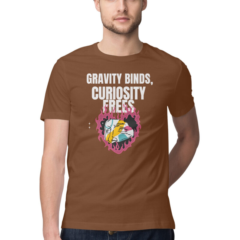 Gravity Binds, Curiosity Frees - Men’s Half Sleeve Round Neck T-Shirt | Explore the Unknown - Image 7