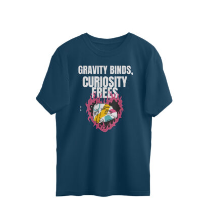Gravity Binds, Curiosity Frees - Men’s Oversized T-shirts | Explore in Style
