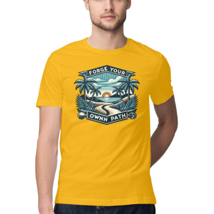 Forge Your Own Path - Men’s Half Sleeve Round Neck T-Shirt | Lead with Style