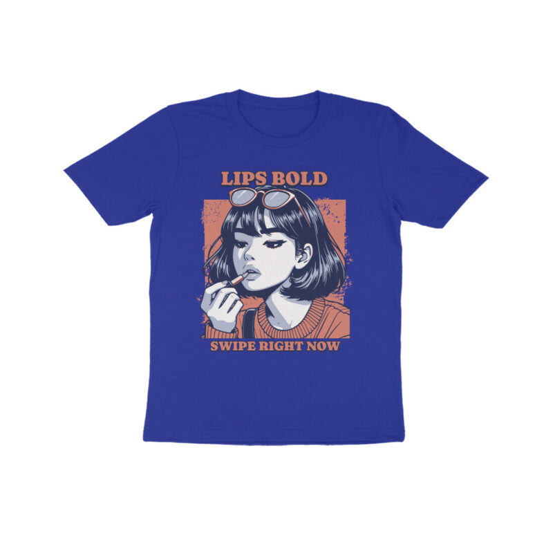 Lips Bold—Swipe Right Now! Kids Half Sleeve T-Shirt | Fun & Stylish Apparel - Image 11