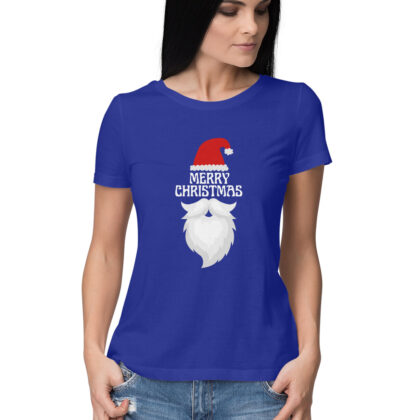 Merry Christmas - Women’s Half Sleeve Round Neck T-shirt | Holiday Cheer in Style