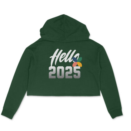 Hello 2025 - Crop Hoodie | Trendy New Year Outfit
