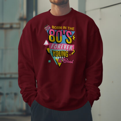 Born in the 80's Men’s Full Sweatshirt - Retro Style