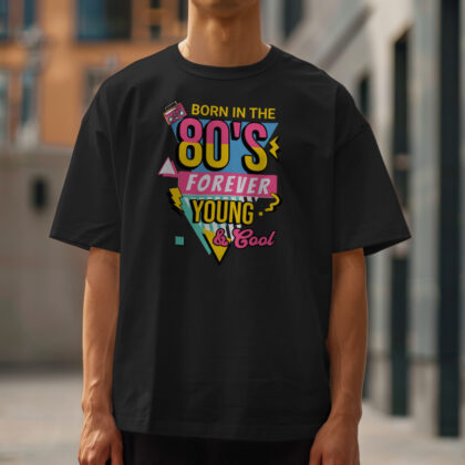 Born in the 80's Men’s Premium Oversized T-Shirt - Retro Design