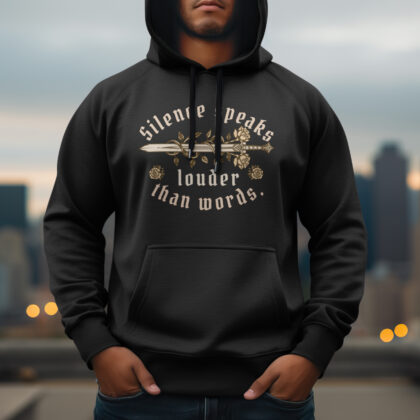 Silence Speaks Louder Than Words Premium Men’s Hoodie - Stylish and Comfortable