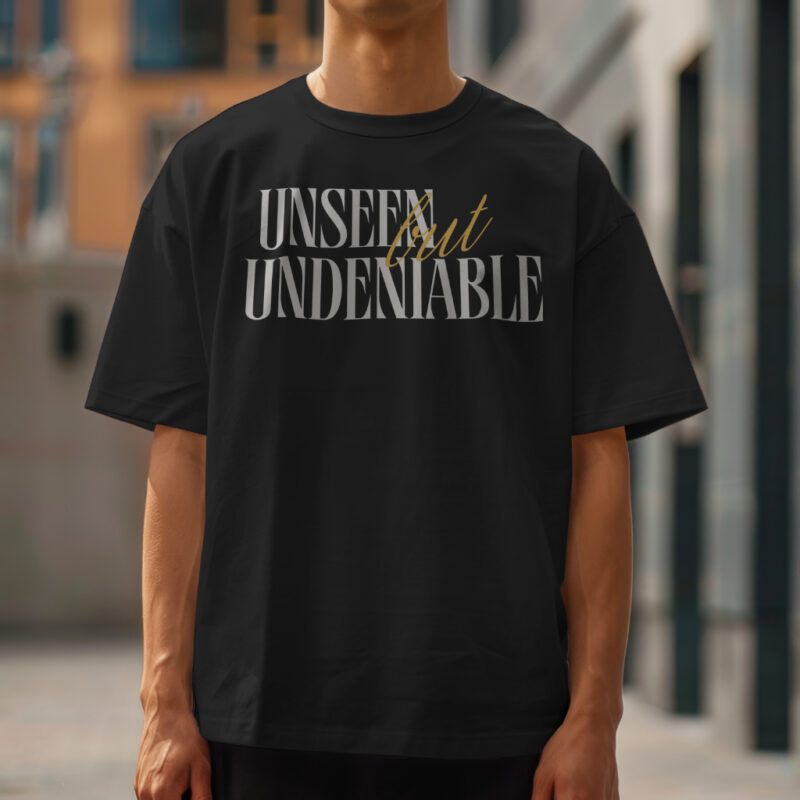 Unseen but Undeniable Premium Men’s Oversized T-Shirt – Bold and Comfortable