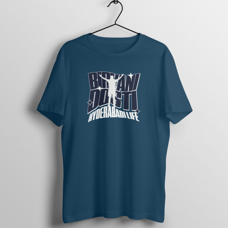 Biryani + Dosti = Hyderabadi Life! – Men’s Half Sleeve Round Neck T-Shirt | Iconic Hyderabad - Image 7