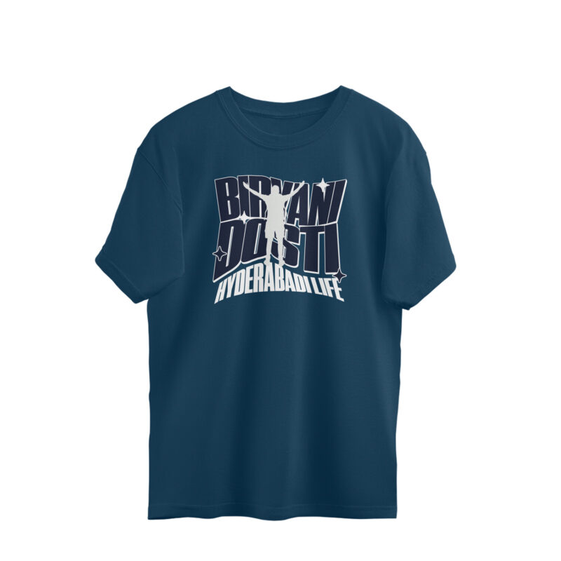 Biryani + Dosti = Hyderabadi Life! – Men’s Oversized T-Shirts | City Pride in Comfort - Image 4