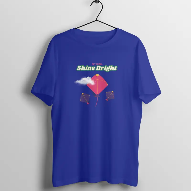 Pink Festive Kite T-Shirt – Men’s Half Sleeve Round Neck | Makar Sankranti & Mattu Pongal - Image 2
