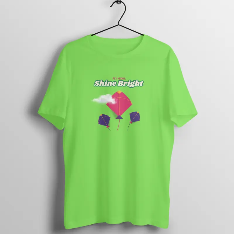 Pink Festive Kite T-Shirt – Men’s Half Sleeve Round Neck | Makar Sankranti & Mattu Pongal - Image 8