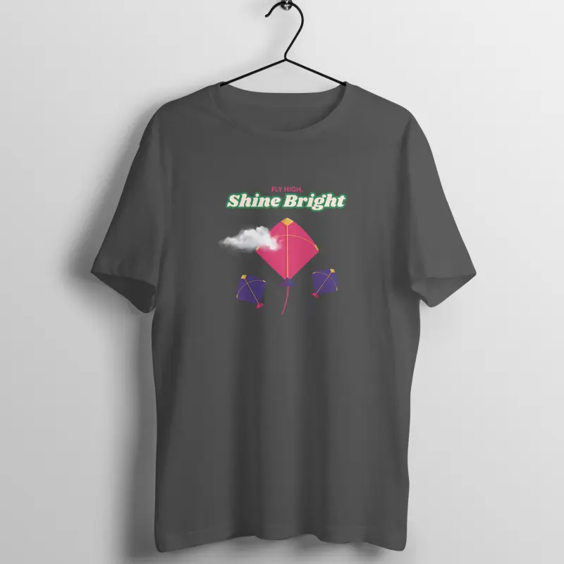 Pink Festive Kite T-Shirt – Men’s Half Sleeve Round Neck | Makar Sankranti & Mattu Pongal - Image 10