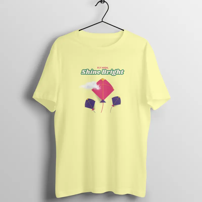 Pink Festive Kite T-Shirt – Men’s Half Sleeve Round Neck | Makar Sankranti & Mattu Pongal - Image 12