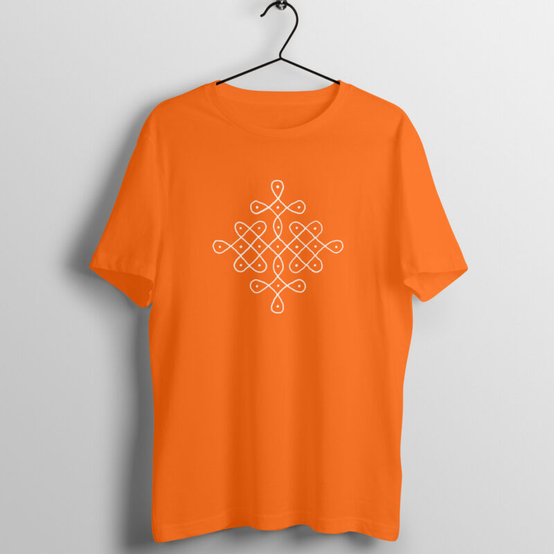 Tradition in Every Stroke - Men’s Half Sleeve T-Shirt | Rangoli Art & Makarsankranti Festivities - Image 2