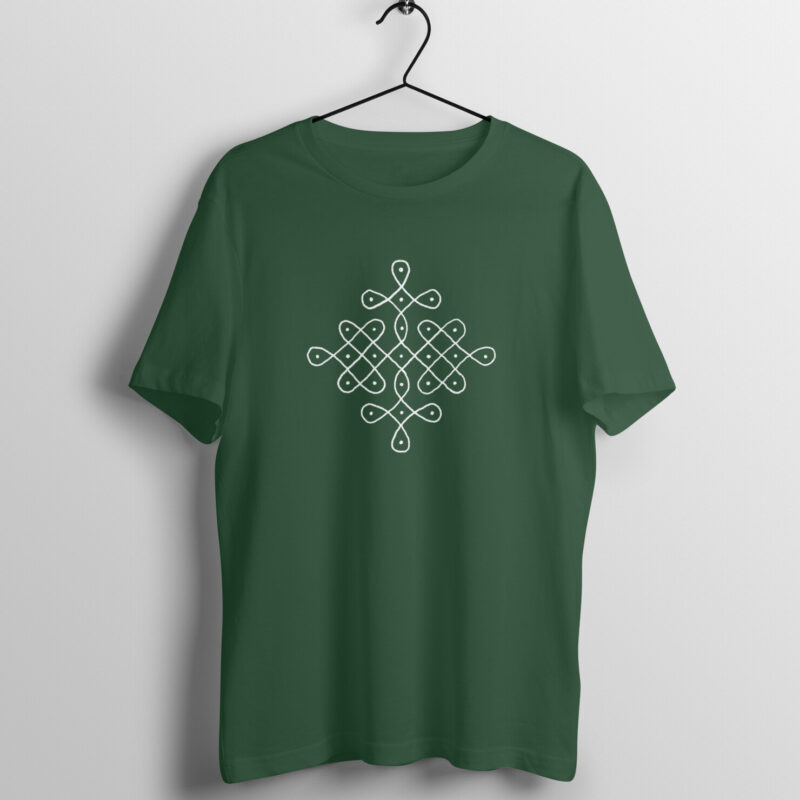 Tradition in Every Stroke - Men’s Half Sleeve T-Shirt | Rangoli Art & Makarsankranti Festivities - Image 4